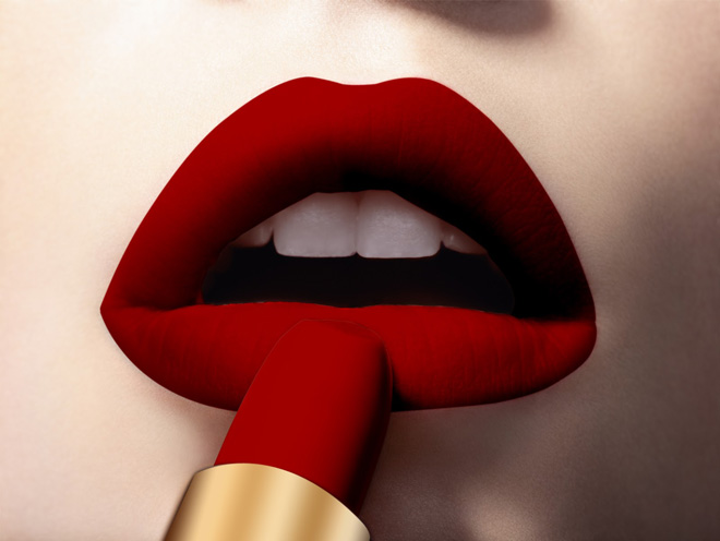blood rad lip color