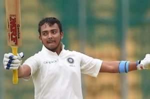 sports prithvi shaw becomes youngest player to-score-century-on-debut