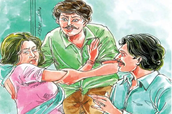 चावल पर लिखे अक्षर