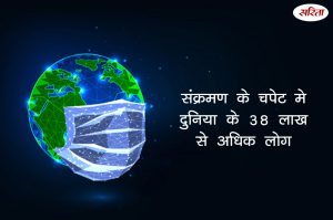 संक्रमण के चपेट मे विश्व के 38 लाख से अधिक लोग