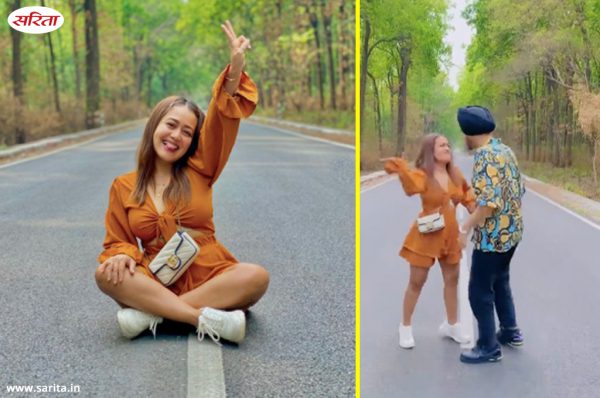 Neha Kakkar ने बीच सड़क पर मारा  पति Rohanpreet को थप्पड़, देखें वीडियो