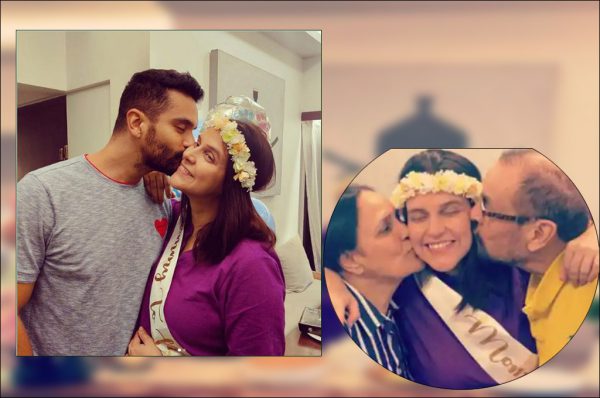 Neha Dhupia के घर हुई बेबी शॉवर पार्टी, पति के साथ दिखी ऐसी केमिस्ट्री
